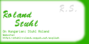 roland stuhl business card